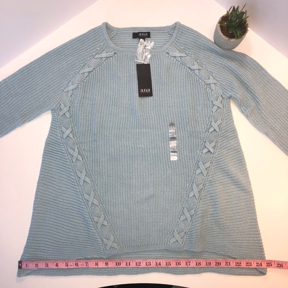 A.N.A long-sleeved crewneck blue sweater - Picture 5 of 7